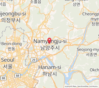 Map of Namyangju, Gyeonggi-do