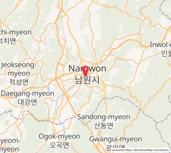 Map of Nangen, Jeollabuk-do