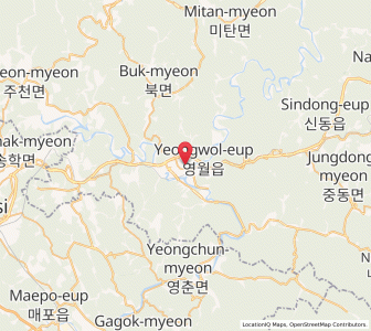 Map of Neietsu, Gangwon-do