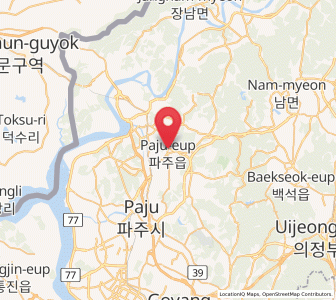 Map of Paju, Gyeonggi-do