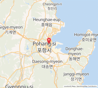 Map of Pohang, Gyeongsangbuk-do