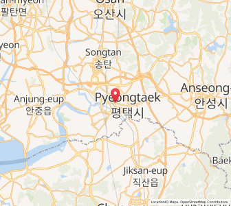 Map of Pyeongtaek, Gyeonggi-do