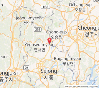 Map of Sejong, Sejong-si