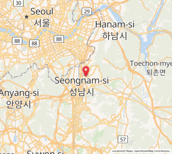 Map of Seongnam-si, Gyeonggi-do