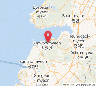 Map of Simwon, Jeollabuk-do