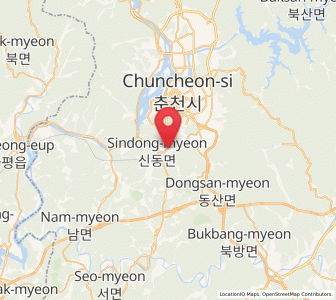 Map of Sindong, Gangwon-do
