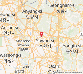 Map of Suwon, Gyeonggi-do