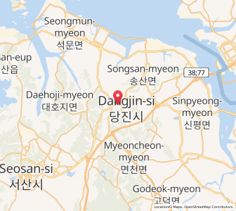Map of Tangjin, Chungcheongnam-do