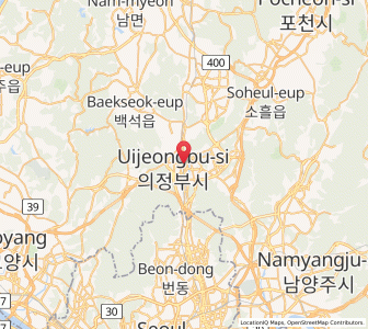 Map of Uijeongbu-si, Gyeonggi-do
