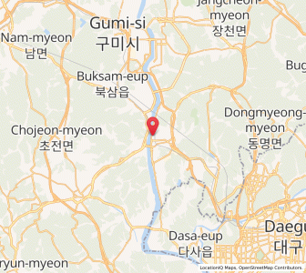 Map of Waegwan, Gyeongsangbuk-do