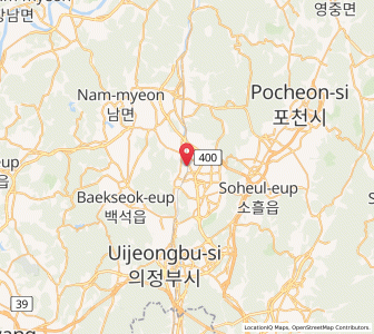 Map of Yangju, Gyeonggi-do
