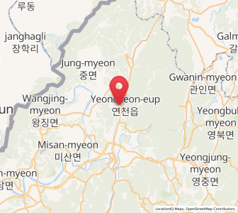 Map of Yeoncheon, Gyeonggi-do