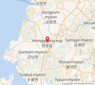 Map of Yeonggwang, Jeollanam-do