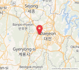Map of Yuseong, Daejeon