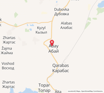 Map of Abay, Karaganda