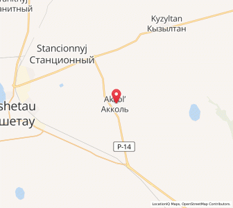 Map of Akkol’, Aqmola