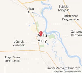 Map of Aksu, Pavlodar Region