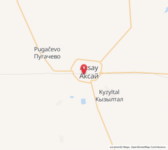 Map of Aqsay, Batys Qazaqstan