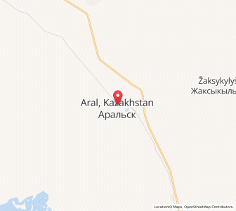 Map of Aral, Qyzylorda