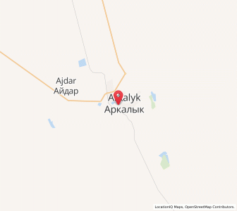 Map of Arkalyk, Qostanay