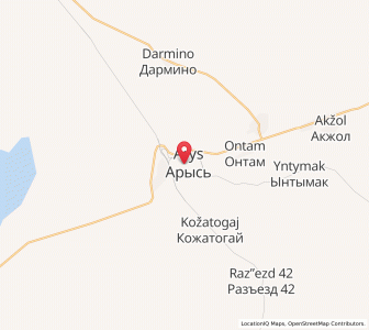Map of Arys, South Kazakhstan