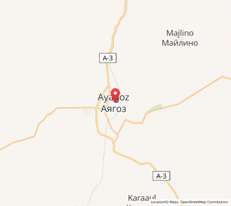 Map of Ayagoz, Abai Region