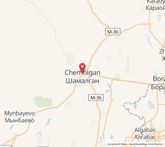 Map of Chemolgan, Almaty