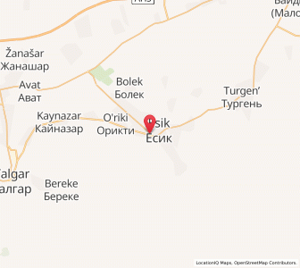Map of Esik, Almaty Oblysy