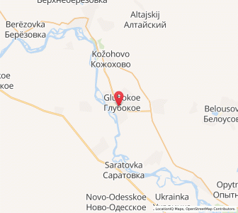 Map of Glubokoye, East Kazakhstan