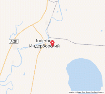 Map of Inderbor, Atyraū