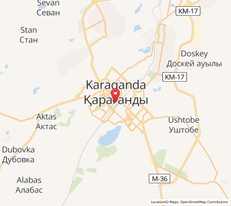 Map of Karagandy, Karaganda