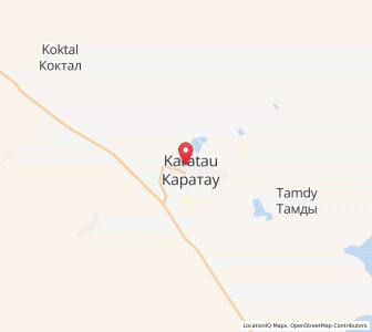 Map of Karatau, Zhambyl