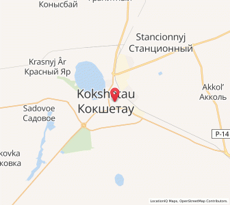 Map of Kokshetau, Aqmola