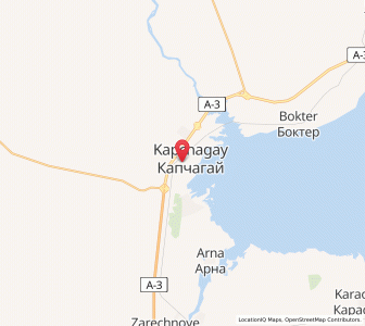 Map of Konayev, Almaty Oblysy