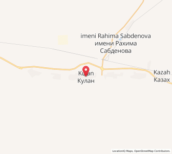 Map of Kulan, Zhambyl
