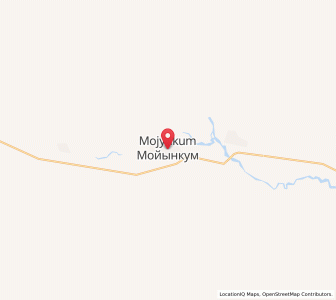 Map of Moyynkum, Zhambyl