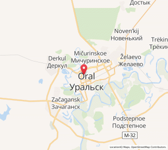 Map of Oral, Batys Qazaqstan