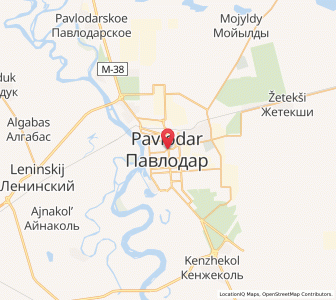 Map of Pavlodar, Pavlodar Region