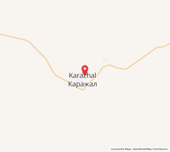 Map of Qarazhal, Ulytau Region