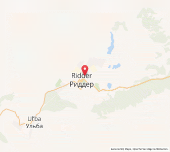 Map of Ridder, East Kazakhstan