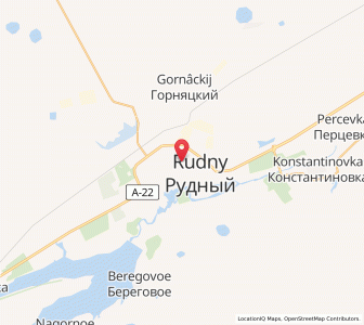 Map of Rudnyy, Qostanay