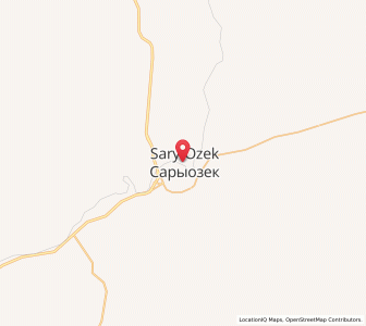 Map of Saryozek, Jetisu Region