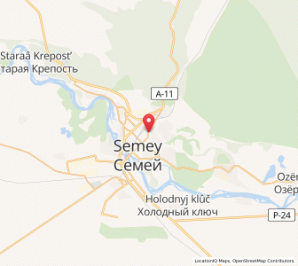 Map of Semey, Abai Region