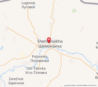 Map of Shemonaikha, East Kazakhstan