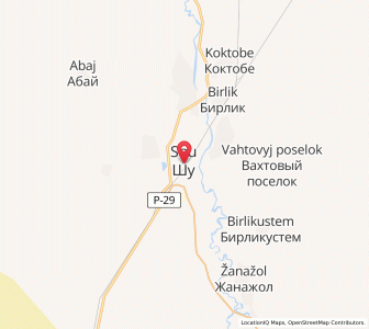 Map of Shu, Zhambyl
