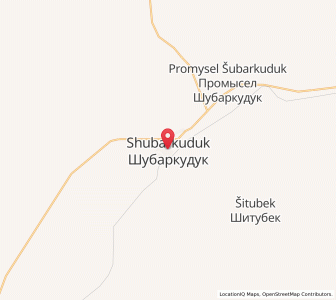 Map of Shubarkuduk, Aqtöbe