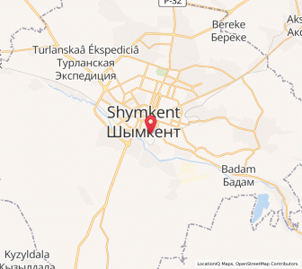 Map of Shymkent