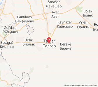 Map of Talghar, Almaty