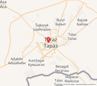 Map of Taraz, Zhambyl