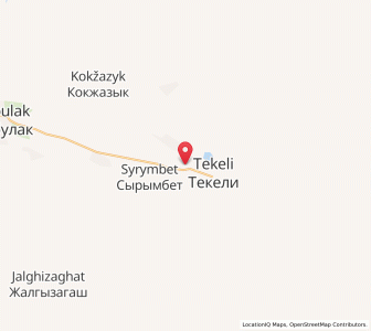 Map of Tekeli, Jetisu Region